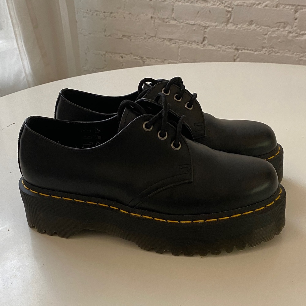 Dr. Martens Black Platform Lace-Up Shoes